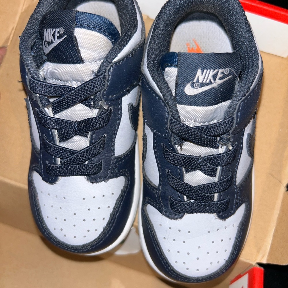 Nike Blue and White Low-Top Sneakers